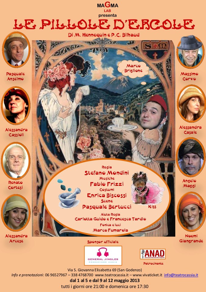 AL TEATRO CASSIA, ROMA, "LE PILLOLE DI ERCOLE" 1-12 MAGGIO con le voci dei doppiatori più famosi. Presentazione e recensione.